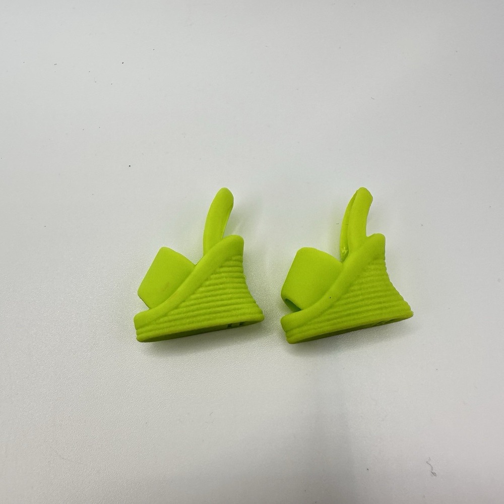 VTG Barbie Doll Shoes Lime Green Slingback Platform‎ Open Toe Wedge Y2K